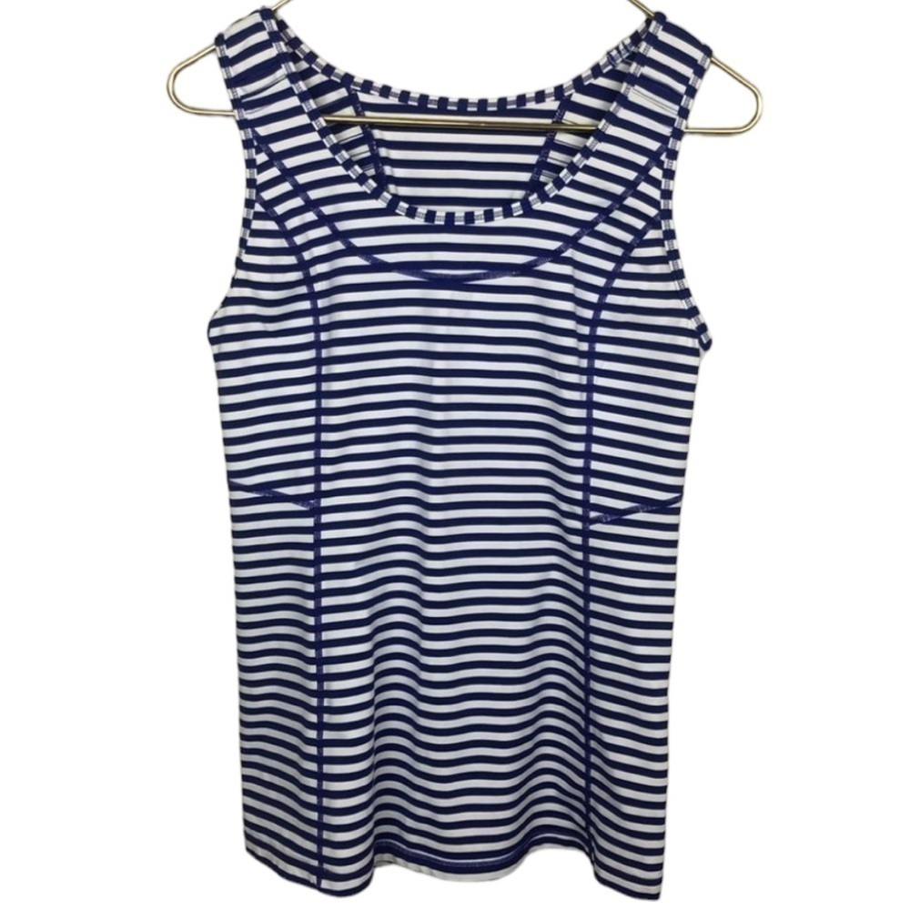 Lululemon Run Stay On Course Striped Tank Top